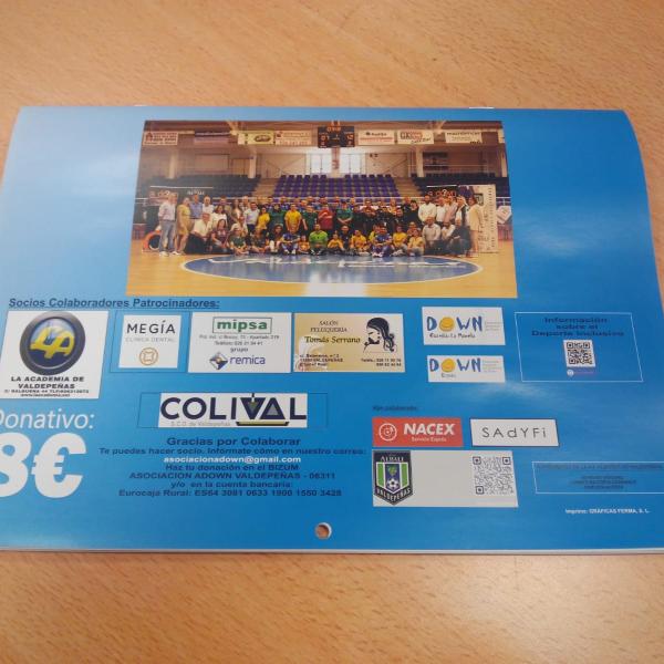 Noticia | El Viña Albali Valdepeñas participa en el calendario solidario de a down