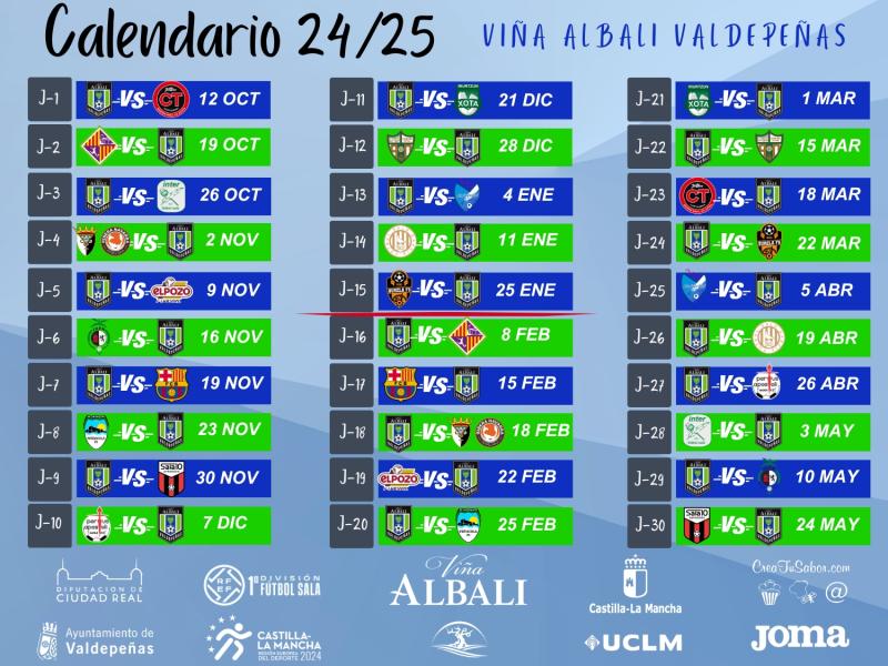 Sorteado el calendario de primera división de fútbol sala 24/25