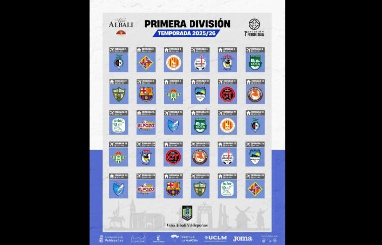 Noticia | Ya se conoce el calendario de primera división de fútbol sala 25/26