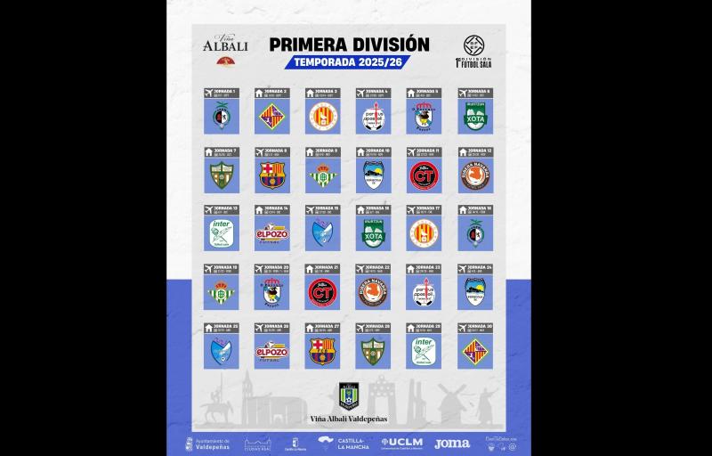 Noticia | Ya se conoce el calendario de primera división de fútbol sala 25/26