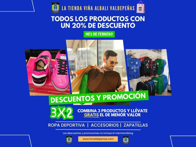 Noticia | Febrero trae descuentos y promoción a la tienda oficial del Viña Albali Valdepeñas
