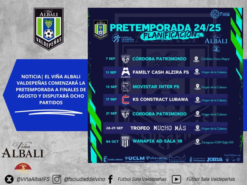 Noticia | El Viña Albali Valdepeñas comenzará la pretemporada a finales de agosto y disputará ocho partidos