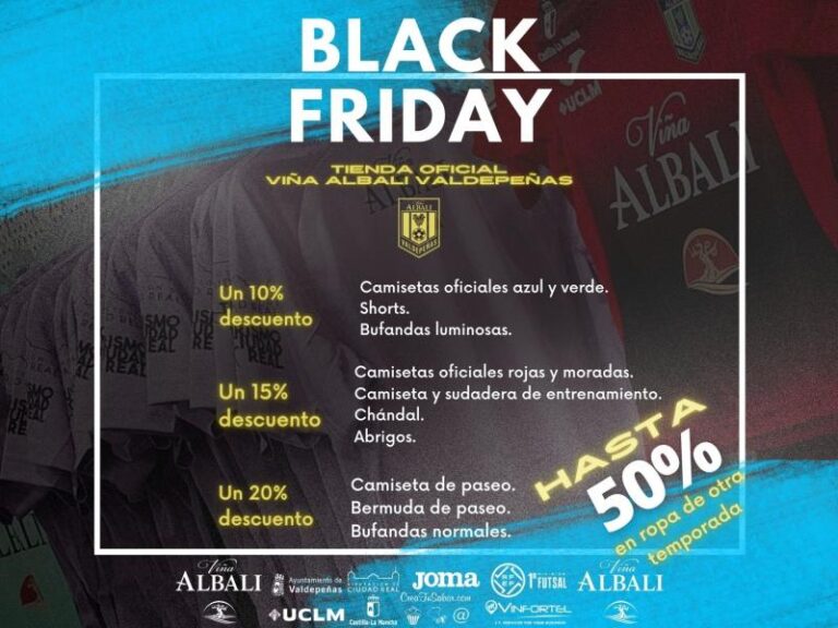Noticia | El Black Friday llega a la tienda oficial del Viña Albali Valdepeñas